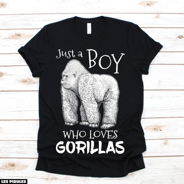 Animaux T-Shirt Juste Un Garcon Qui Aime Les Gorilles