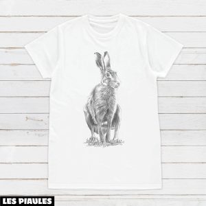 Animaux T-Shirt Lievre Sauvage Artiste Crayon Croquis Lapin Animaux T-Shirt Lievre Sauvage Artiste Crayon Croquis Lapin
