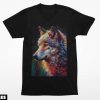 Animaux T-Shirt Loup Woodland Aquarelle Esprit Ethere