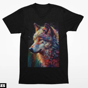 Animaux T-Shirt Loup Woodland Aquarelle Esprit Ethere Animaux T-Shirt Loup Woodland Aquarelle Esprit Ethere