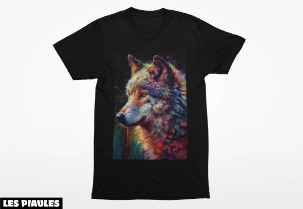 Animaux T-Shirt Loup Woodland Aquarelle Esprit Ethere