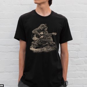 Animaux T-Shirt Ours Mignon Guitare Chillin Drole Vintage Animaux T-Shirt Ours Mignon Guitare Chillin Drole Vintage