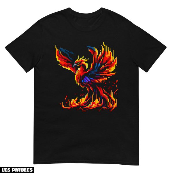 Animaux T-Shirt Phoenix Nostalgique 8-Bit Look Retro Gaming