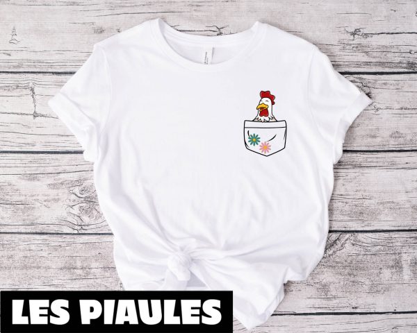 Animaux T-Shirt Poulet Dans Ma Poche Mignon Tendance