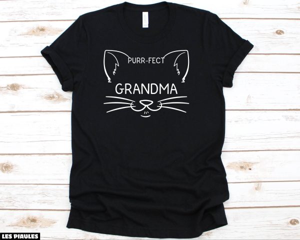 Animaux T-Shirt Purr-Fect Grand-Mere Amoureuse Des Chats