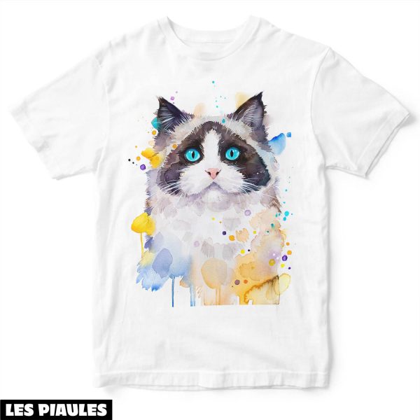 Animaux T-Shirt Ragdoll Chat Art Tendance Mignon