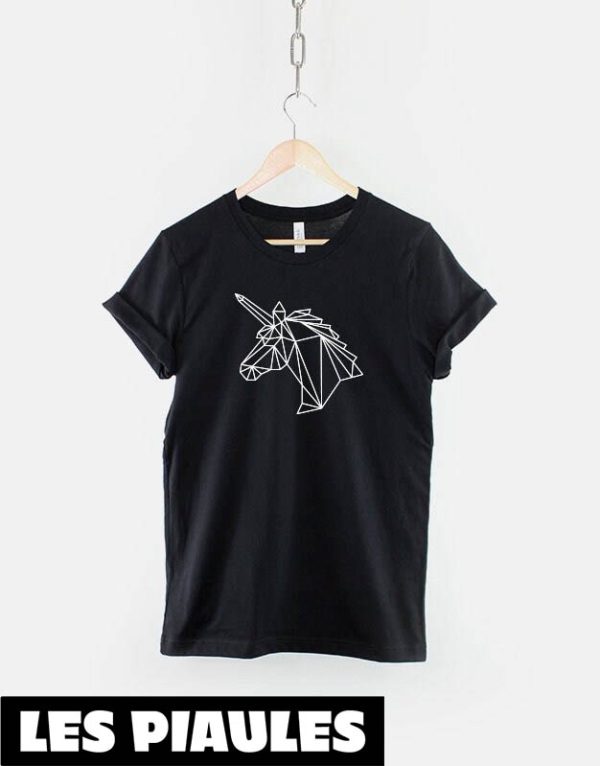 Animaux T-Shirt Tete De Licorne Geometrique