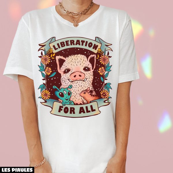 Animaux T-Shirt Vegan Liberation Pour Tous Vegetariens