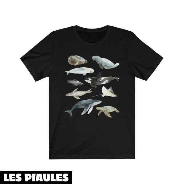 Animaux T-Shirt Vie Marine Biologie Baleine Conservation