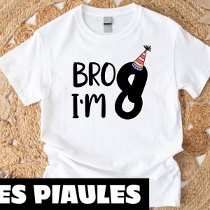 Anniversaire T-Shirt Bro J’ai 8 Ans Garcon Huitieme Fete