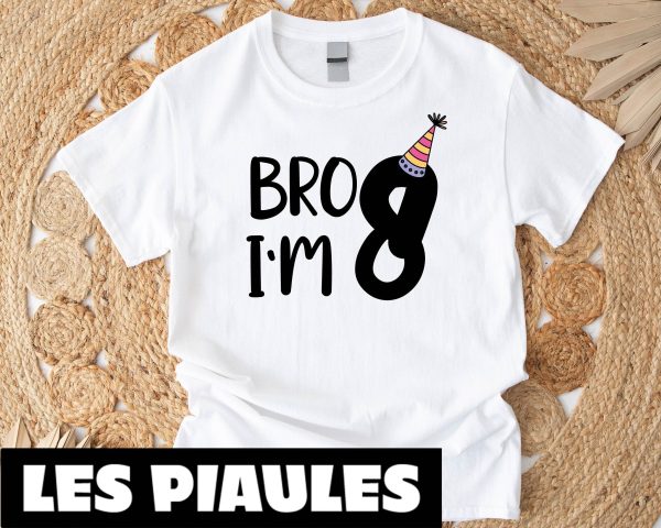 Anniversaire T-Shirt Bro J’ai 8 Ans Garcon Huitieme Fete