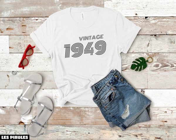 Anniversaire T-Shirt King Matching Squad Vintage 1949