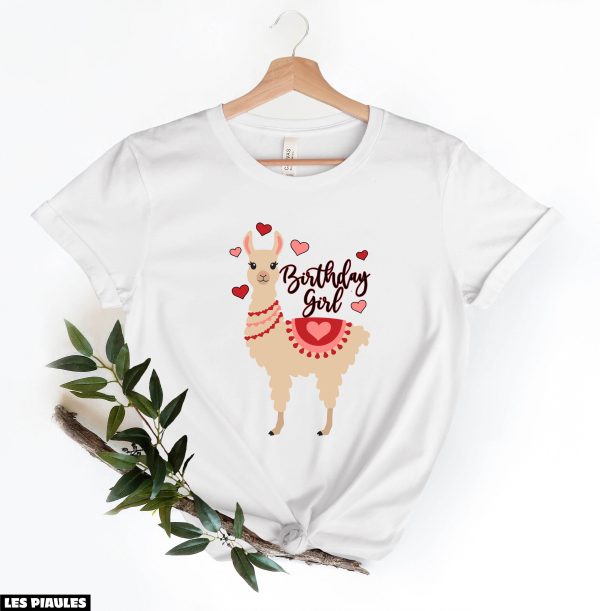 Anniversaire T-Shirt Llama Girl Lover Queen Awesome Party