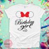 Anniversaire T-Shirt Minnie Birthday Girl Minimaliste