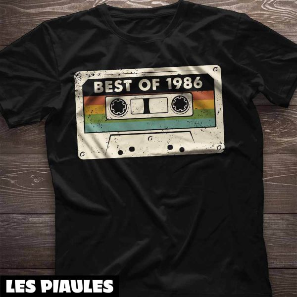 Anniversaire T-Shirt Vintage 38eme Cadeau Best Of 1986