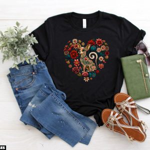 Cadeau Pour Mon Amoureuse T-Shirt Floral Chihuahua
