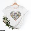Cadeau Pour Mon Amoureuse T-Shirt Livres Coeur Bookworms