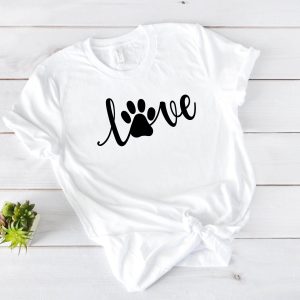 Cadeau Pour Mon Amoureuse T-Shirt Paw Dog Lover Funny Animal