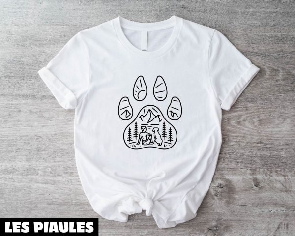 Cadeau Pour Mon Amoureux T-Shirt Dog Paw Camping Adventures