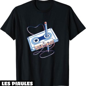 Fete De La Musique T-Shirt Cassette Tape Crayon Retro