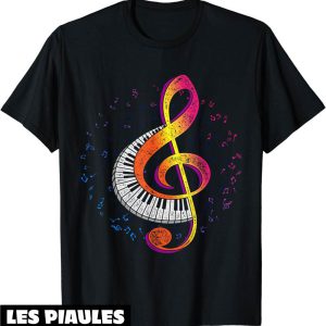Fete De La Musique T-Shirt Cle De Sol Clavier Cadeau