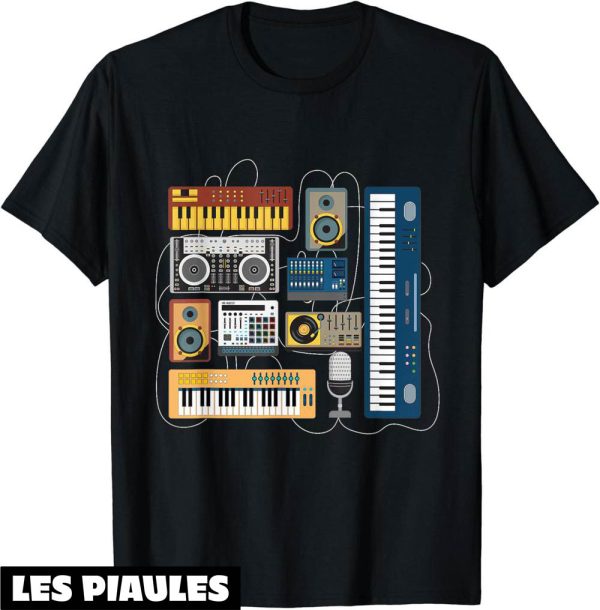 Fete De La Musique T-Shirt Dj Mixer Synth Vintage Musician