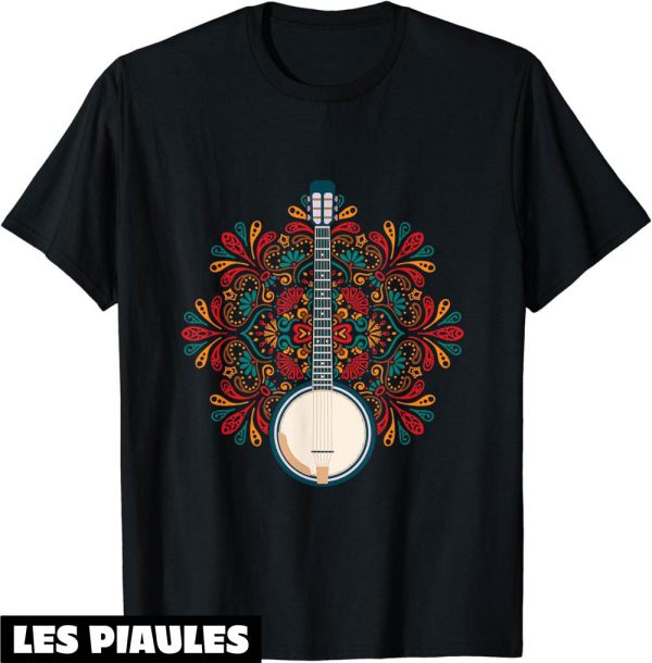 Fete De La Musique T-Shirt Ethnique Joueur Banjo Musique