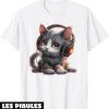 Fete De La Musique T-Shirt Mignon Anime Fete Chat