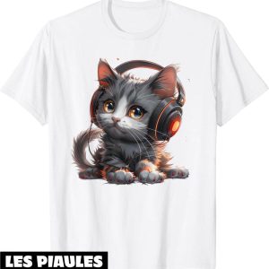 Fete De La Musique T-Shirt Mignon Anime Fete Chat