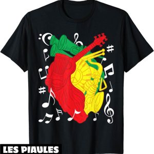 Fete De La Musique T-Shirt Reggae Music Instruments Heart