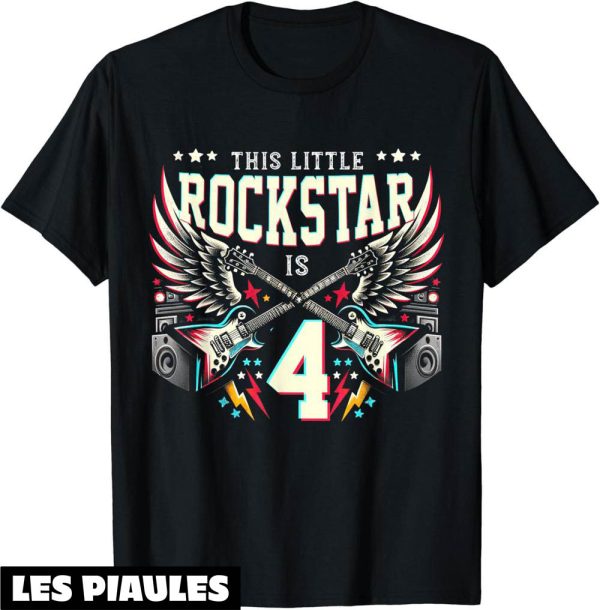 Fete De La Musique T-Shirt Rockstar 4eme Anniversaire Bash