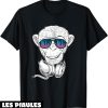 Fete De La Musique T-Shirt Singe Avec Les Lunettes Egaliseur