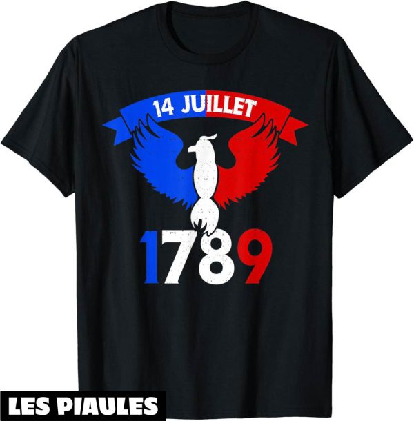 Fete Nationale T-Shirt 14 Juillet 1789 Tricolore Francaise