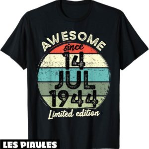 Fete Nationale T-Shirt 14 Juillet 1944 80e Anniversaire