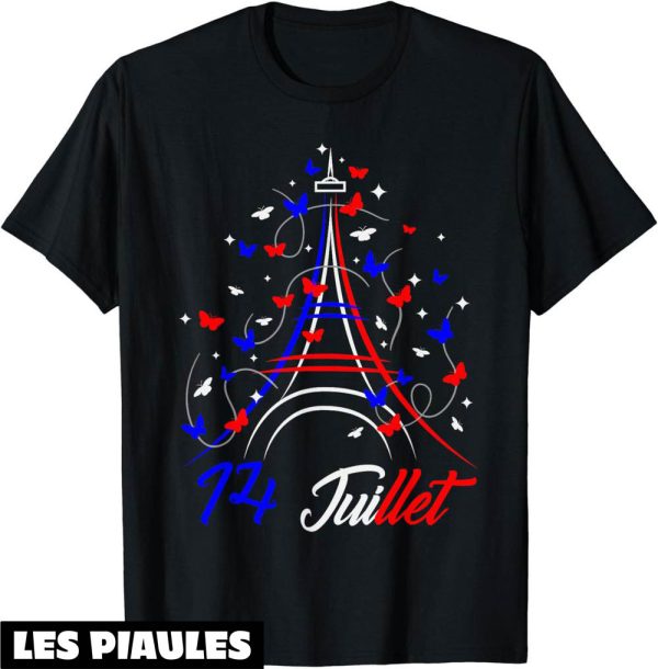 Fete Nationale T-Shirt 14 Juillet Drapeau Francaise