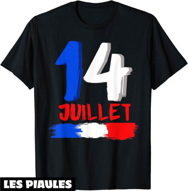 Fete Nationale T-Shirt 14 Juillet Francaise Drapeau