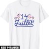 Fete Nationale T-Shirt 14 Juillet France Tricolore