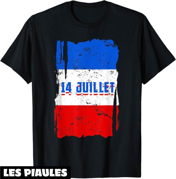 Fete Nationale T-Shirt 14 Juillet France Tricolore Francaise