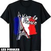 Fete Nationale T-Shirt 14 Juillet Tour Eiffel Tricolore