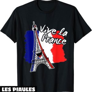 Fete Nationale T-Shirt 14 Juillet Tour Eiffel Tricolore