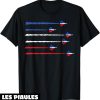 Fete Nationale T-Shirt 14 Juillet Tricolore Jets Francaise
