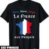 Fete Nationale T-Shirt Bleu Blanc Rouge France Aux Francais
