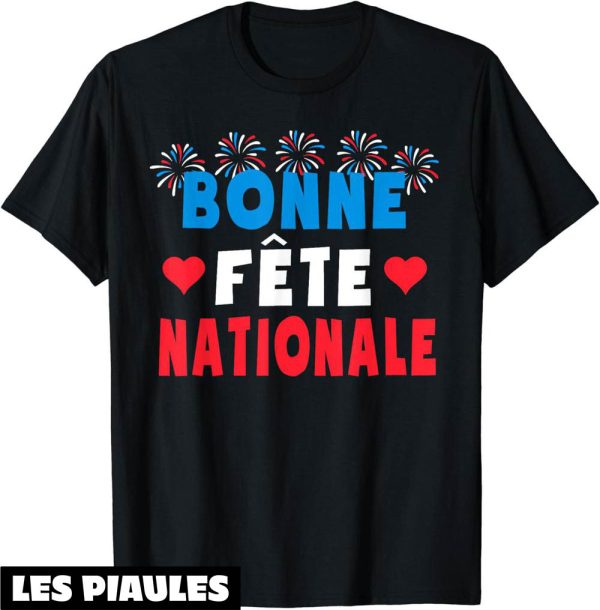 Fete Nationale T-Shirt Bonne 14 Juillet France Tricolore