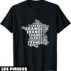 Fete Nationale T-Shirt Carte De France Grandes Lignes