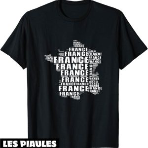 Fete Nationale T-Shirt Carte De France Grandes Lignes