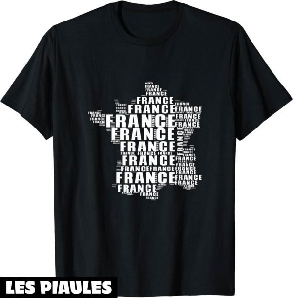 Fete Nationale T-Shirt Carte De France Grandes Lignes