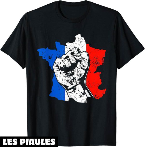 Fete Nationale T-Shirt Carte De France Patriotique Francais