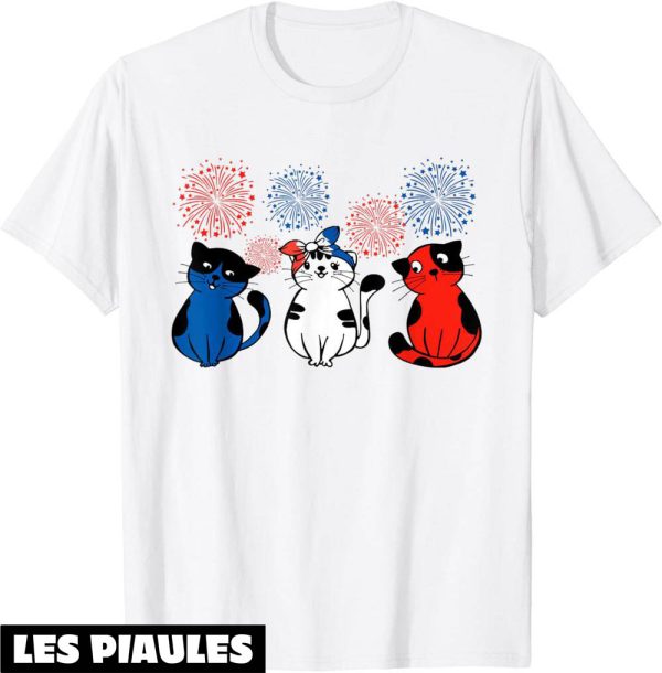 Fete Nationale T-Shirt Chats Chattes Drapeau Francais