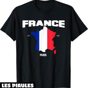 Fete Nationale T-Shirt Drapeau De La France Carte