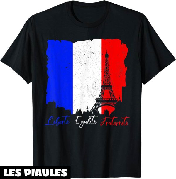 Fete Nationale T-Shirt Drapeau Francais Liberte Egalite